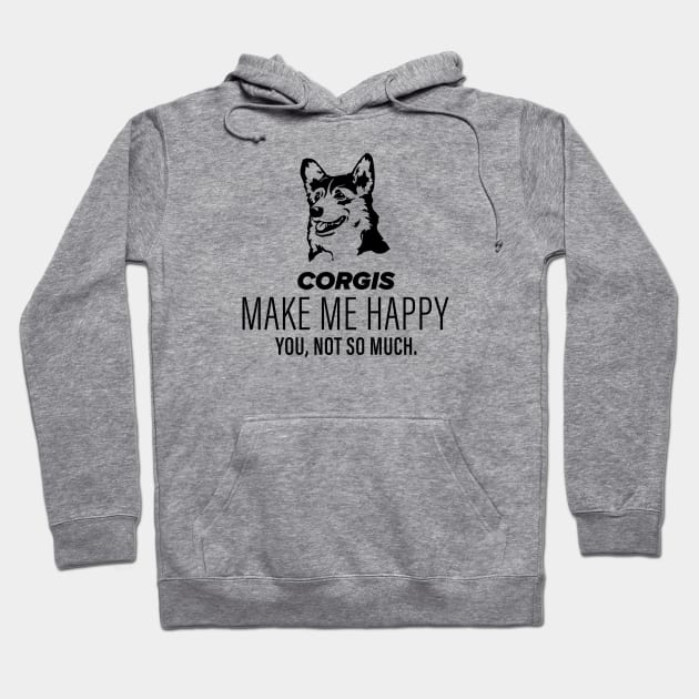 Corgis Make Me Happy Hoodie by slogantees